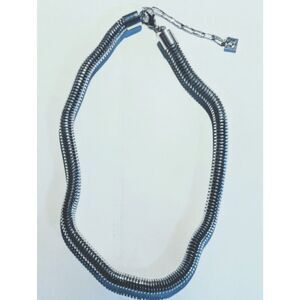 Nordstrom Open Edit Thick Silver Snake Chain Necklace Collar Choker 16"